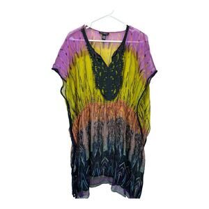 Club Z Collection Boho Cover Up Shirt Top Cottage Indie Fairy Festival Hippie L